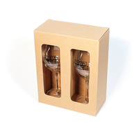 GIFT BOX WITH 2 WINDOWS - 2 STANDARD WINE GLASSES